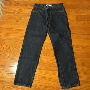 Dark wash Levi’s 550 relaxed fit jeans